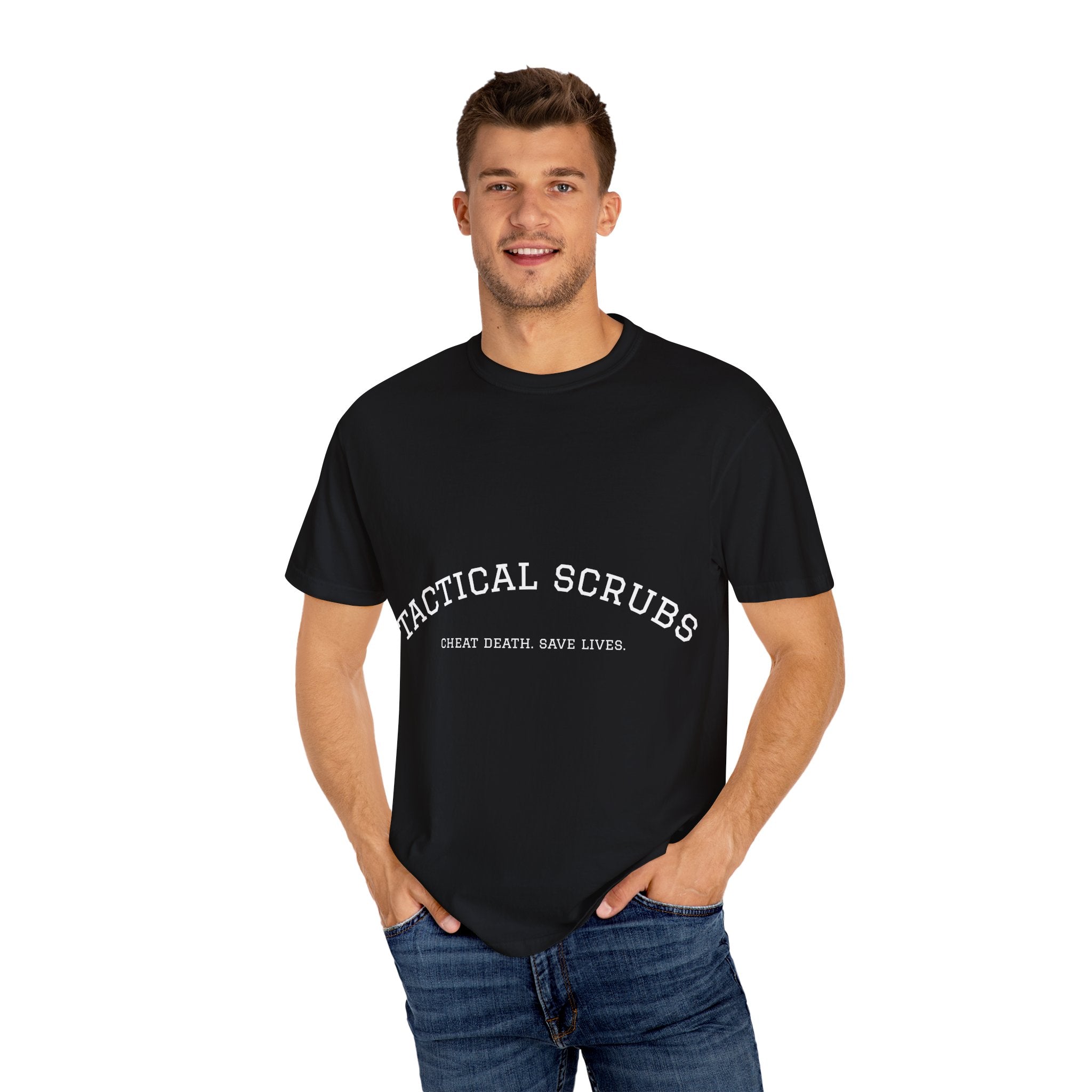 T-Shirt with Tactical Scrubs Design | Cool Graphic Tee for Medical Professionals, Casual Wear